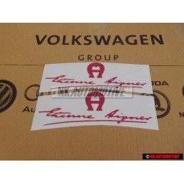 2x VW CLASSIC PARTS Σήμα Μεμβράνης Κόκκινο-Μεταλλικό - 155853687G L16