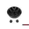 Γνήσιο VW ΣΕΤ Rear Boot Trunk Badge Emblem Black & Clips - Golf MK2 1989-1992