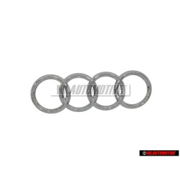 Γνήσιο Audi Δαχτυλίδια Οπίσθιο Σήμα Έμβλημα Χρωμέ - 4B5853742 2ZZ