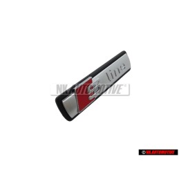 Γνήσιο Audi S-LINE Εμπρόσθιο Σήμα Έμβλημα Μάσκας Χρωμέ Κόκκινο - 4F0853736A VUJ