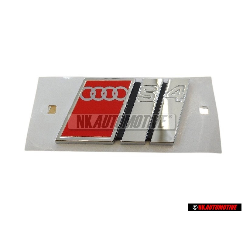 Γνήσιο Audi S4 Οπίσθιο Σήμα Έμβλημα Χρωμέ Κόκκινο - 8D5853737G 2ZZ