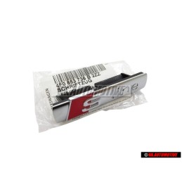 Γνήσιο Audi S-LINE Εμπρόσθιο Σήμα Έμβλημα Μάσκας Χρωμέ Κόκκινο - 4F0853736B 2ZZ
