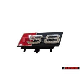 Γνήσιο Audi S8 Εμπρόσθιο Σήμα Έμβλημα Μάσκας Μάυρο Χρωμέ Κόκκινο - 4H0853740