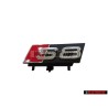 Γνήσιο Audi S8 Εμπρόσθιο Σήμα Έμβλημα Μάσκας Μάυρο Χρωμέ Κόκκινο - 4H0853740