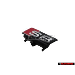 Γνήσιο Audi S8 Εμπρόσθιο Σήμα Έμβλημα Μάσκας Μάυρο Χρωμέ Κόκκινο - 4H0853740