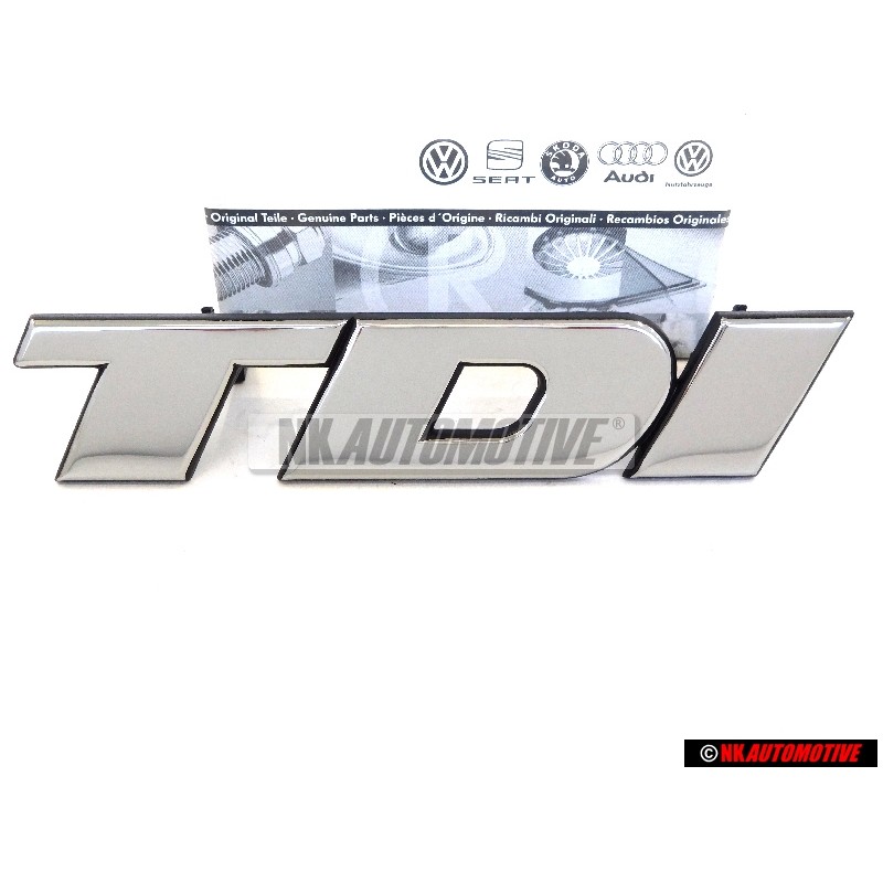 Γνήσιο VW TDI Εμπρόσθιο Σήμα Έμβλημα Μάσκας Χρωμέ - 2D0853679 Z10