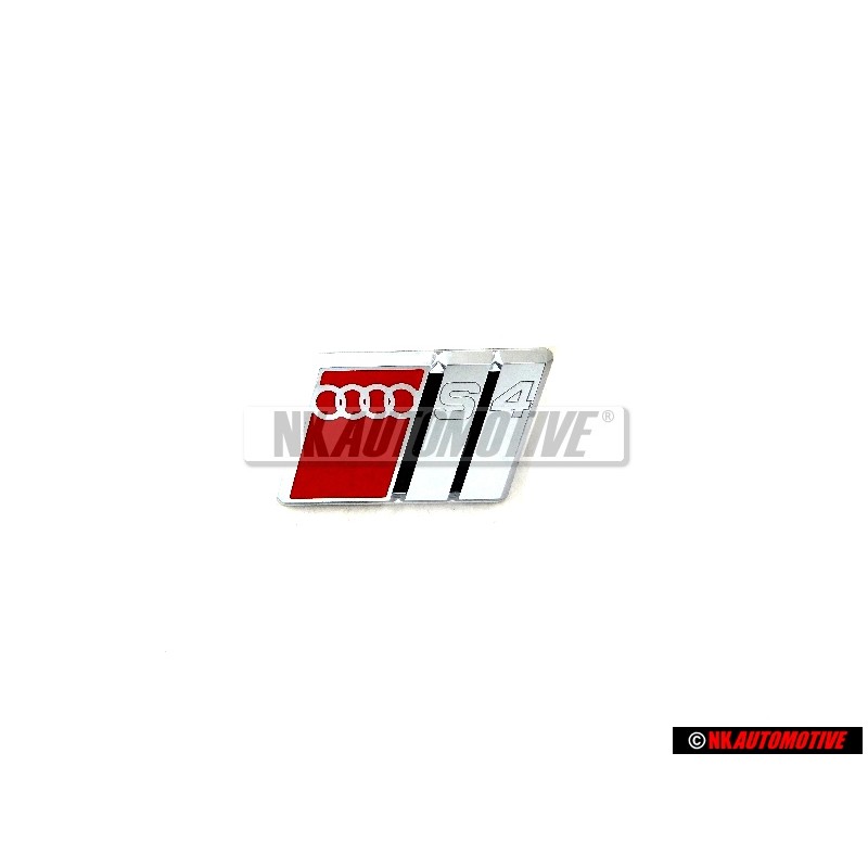 Γνήσιο Audi S4 Πλακέτα Σήμα Έμβλημα Τιμονιού Χρωμέ Κόκκινο - 4A0419685