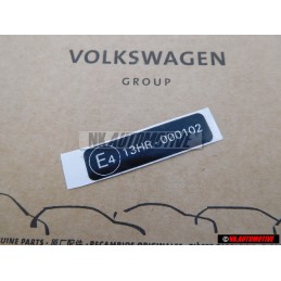 Γνήσιο VW Πινακίδα Τύπου - 1C0000279