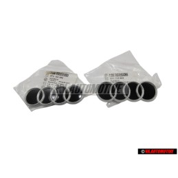 2x Γνήσιο Audi Σήμα Έμβλημα Κάλυψης Κινητήρα Μάυρο Χρωμέ - 07C103960