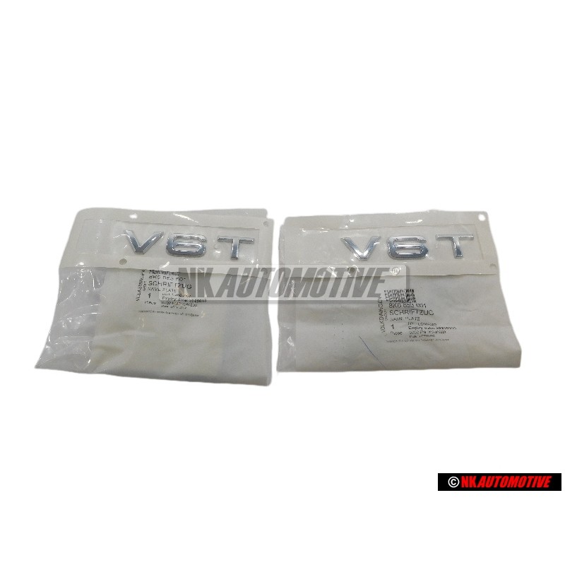 2x Γνήσιο Audi V6T Πλαϊνό Σήμα Έμβλημα Χρωμέ - 8K0853601