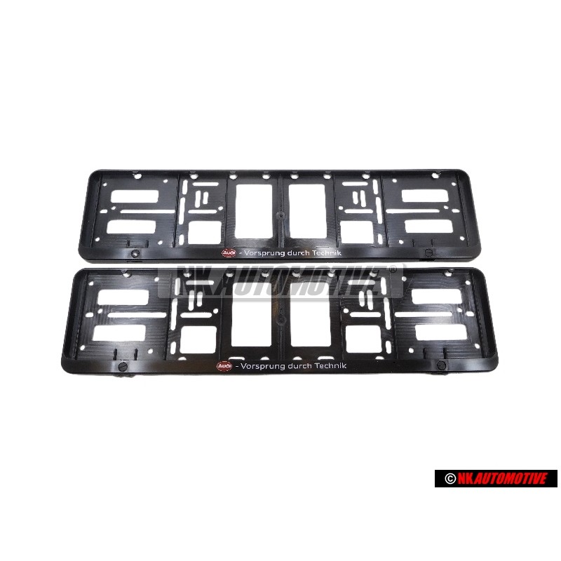 2x Γνήσιο AUDI License Plate Holder Vorsprung Durch Technik - A16-2285