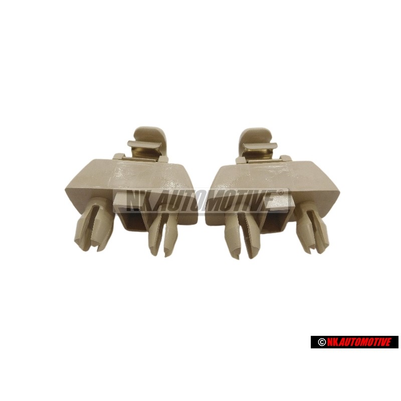 2x Γνήσιο VW Retainer For Sun Visor Corn Silk Beige - 1S0857561 95T