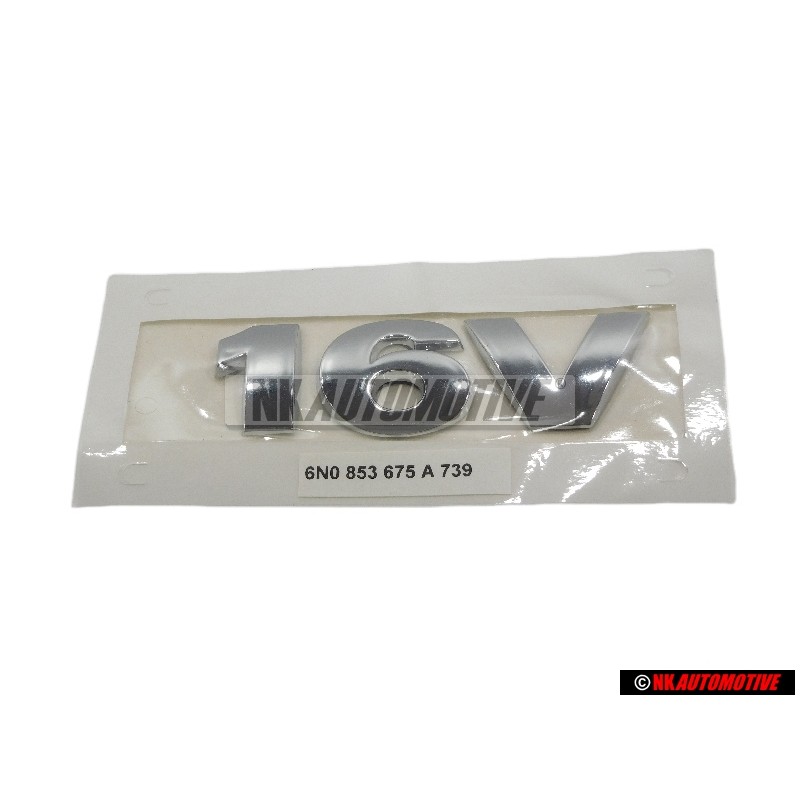 Γνήσιο VW 16V Οπίσθιο Σήμα Έμβλημα Χρωμέ - 6N0853675A 739