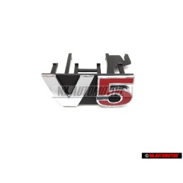 Γνήσιο VW V5 Εμπρόσθιο Σήμα Έμβλημα Μάσκας Χρωμέ Κόκκινο - 1J6853679F GQF