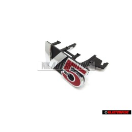 Γνήσιο VW V5 Εμπρόσθιο Σήμα Έμβλημα Μάσκας Χρωμέ Κόκκινο - 1J6853679F GQF