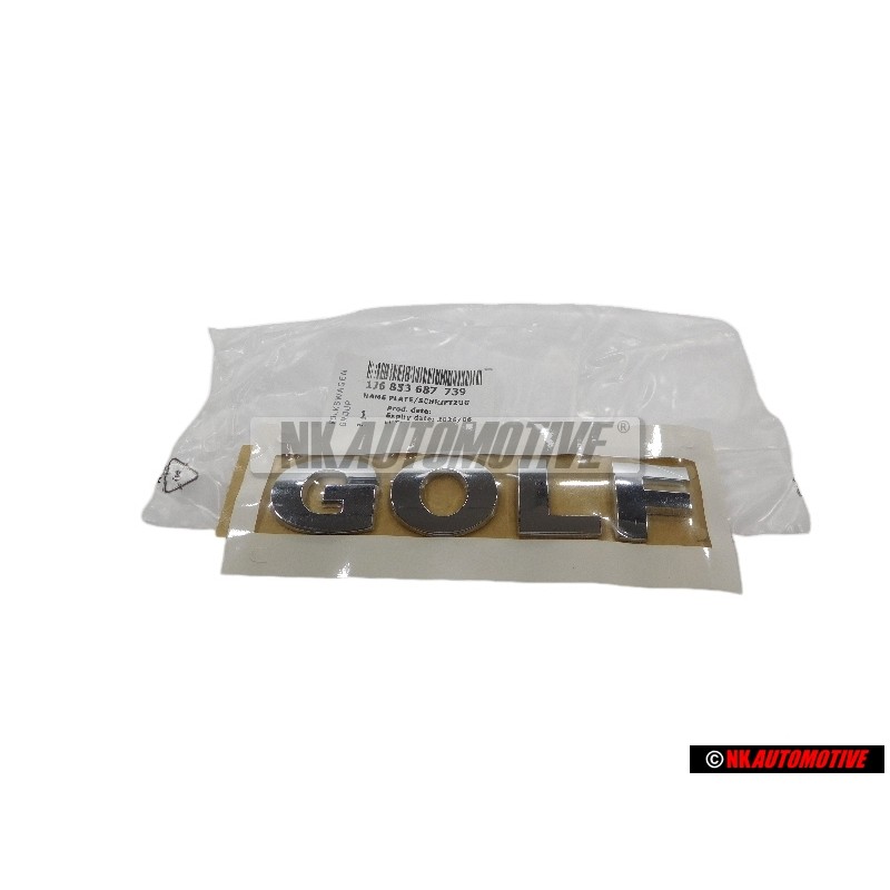 Γνήσιο VW GOLF Οπίσθιο Σήμα Έμβλημα Χρωμέ - 1J6853687 739