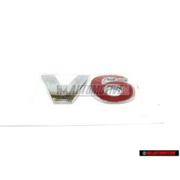 Γνήσιο VW V6 Οπίσθιο Σήμα Έμβλημα Χρωμέ Κόκκινο - 1J0853675AAGQF