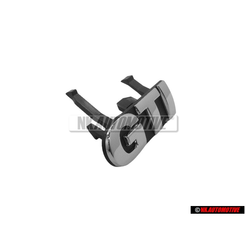 Γνήσιο VW GTI Εμπρόσθιο Σήμα Έμβλημα Μάσκας Χρωμέ - 6E0853679D PWV