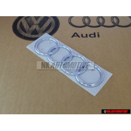 Γνήσιο Audi Δαχτυλίδια Οπίσθιο Σήμα Έμβλημα Χρωμέ - 443853742 2ZZ