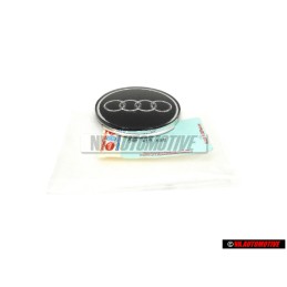 Γνήσιο Audi Πλακέτα Σήμα Έμβλημα Τιμονιού Μάυρο Χρωμέ - 8A0419685