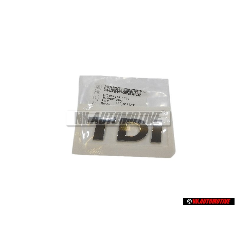Γνήσιο VW TDI Οπίσθιο Σήμα Έμβλημα Χρωμέ - 5K0853675P 739