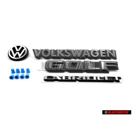 ΣΕΤ για VW Golf 1 Cabriolet Rear Boot Badges Emblems