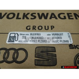 Γνήσιο VW Πινακίδα Bleifrei Unleaded Sans Plomb - 037010057R