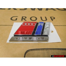 Γνήσιο Audi RS2 Οπίσθιο Σήμα Έμβλημα Χρωμέ Κόκκινο Μπλέ - 8A0853735A 2ZZ