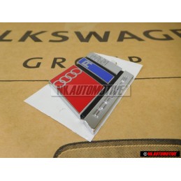 Γνήσιο Audi RS2 Οπίσθιο Σήμα Έμβλημα Χρωμέ Κόκκινο Μπλέ - 8A0853735A 2ZZ