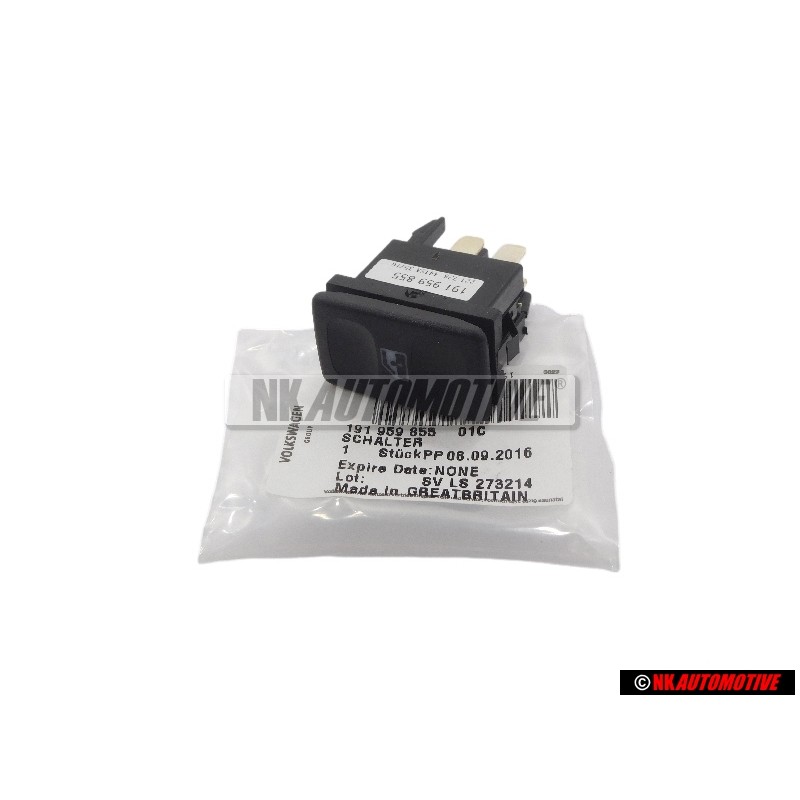 Γνήσιο VW Διακόπτης Για Ηλεκτρικό Ανυψωτήρα Παραθύρου Μαύρο - 191959855 01C