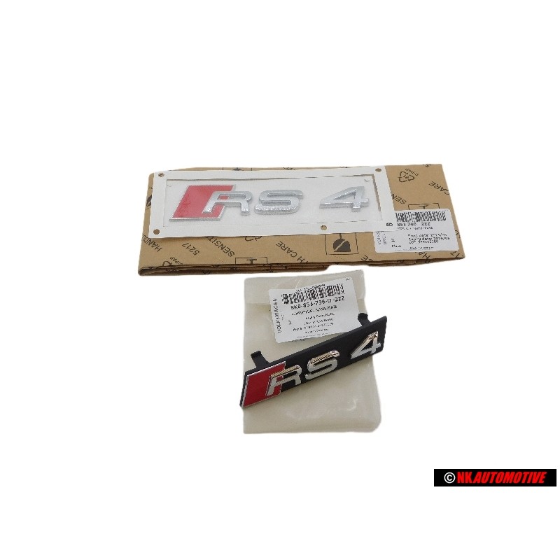 Γνήσιο Audi SET Σήμα Έμβλημα Εμπρόσθιο & Οπίθιο - RS4 B8 (8K)