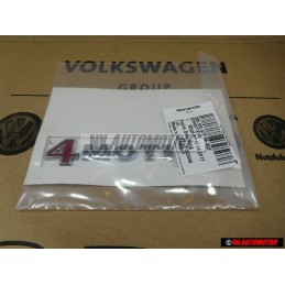Γνήσιο VW 4MOTION Οπίσθιο Σήμα Έμβλημα Χρωμέ Κόκκινο - 3B0853675AEGQF