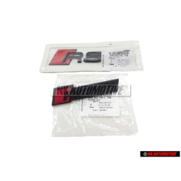 Γνήσιο Audi SET Σήμα Έμβλημα Εμπρόσθιο & Οπίθιο Μαύρο - RS4 B9 (8W)