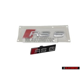 Γνήσιο Audi SET Σήμα Έμβλημα Εμπρόσθιο & Οπίθιο - RS6 C5 (4B)