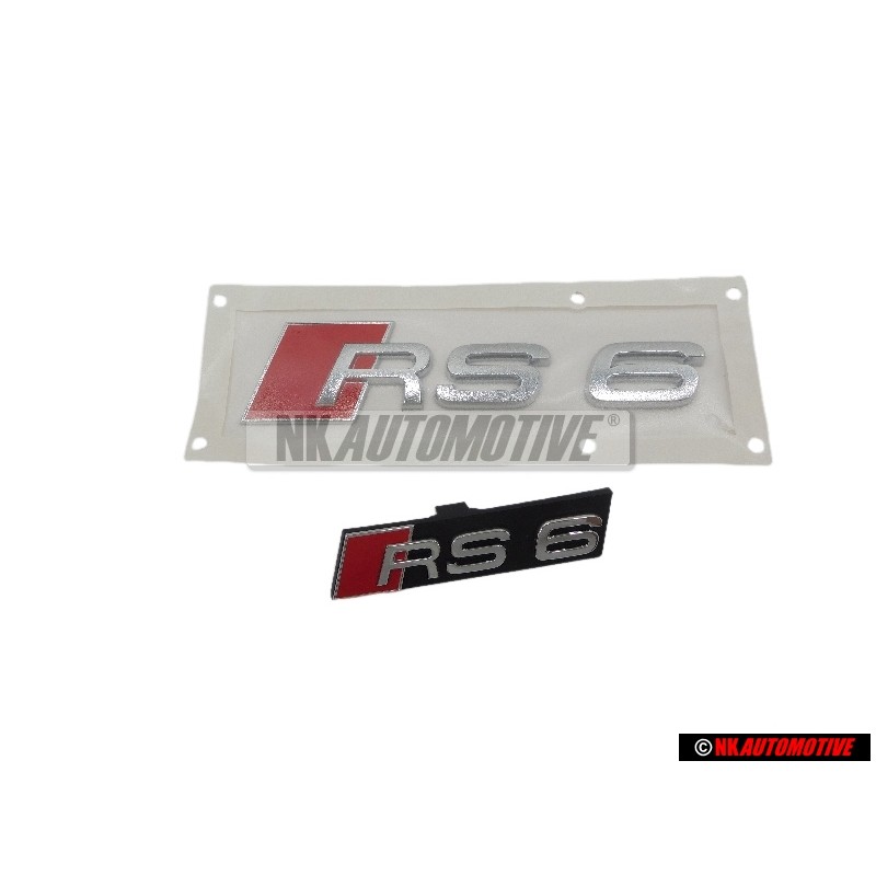 Γνήσιο Audi SET Σήμα Έμβλημα Εμπρόσθιο & Οπίθιο - RS6 C5 (4B)