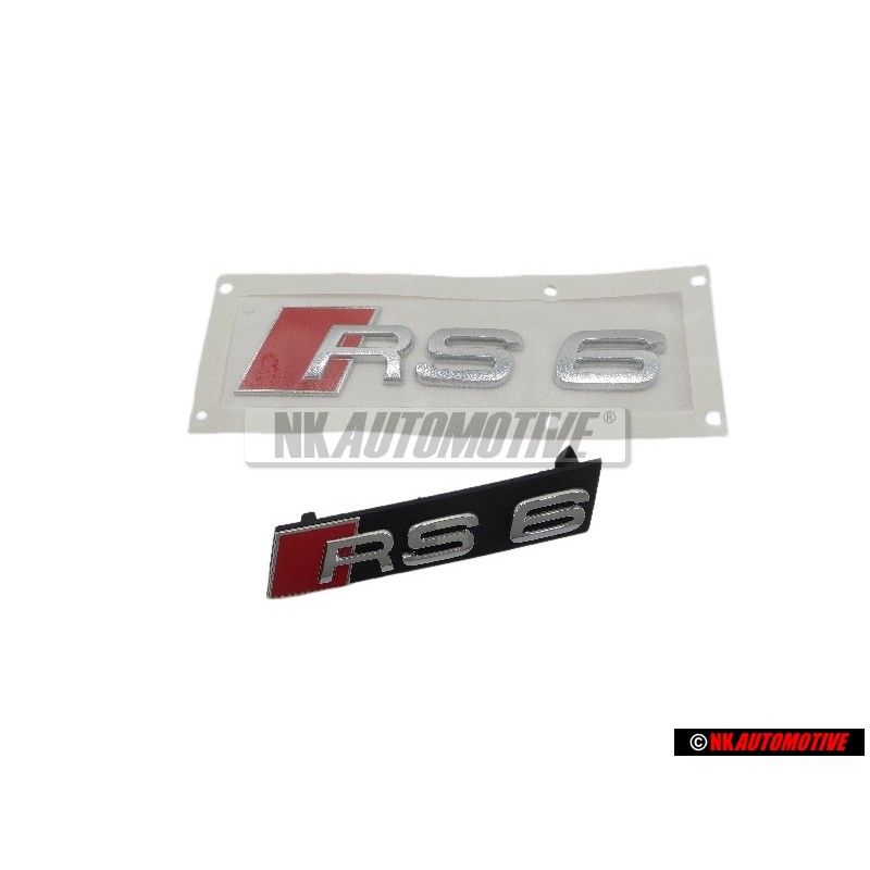 Γνήσιο Audi SET Σήμα Έμβλημα Εμπρόσθιο & Οπίθιο - RS6 C6 (4F)