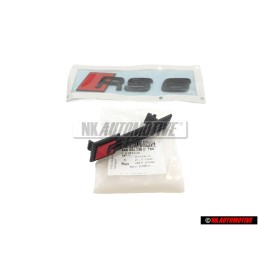 Γνήσιο Audi SET Σήμα Έμβλημα Εμπρόσθιο & Οπίθιο Μαύρο - RS6 C8 (4A)