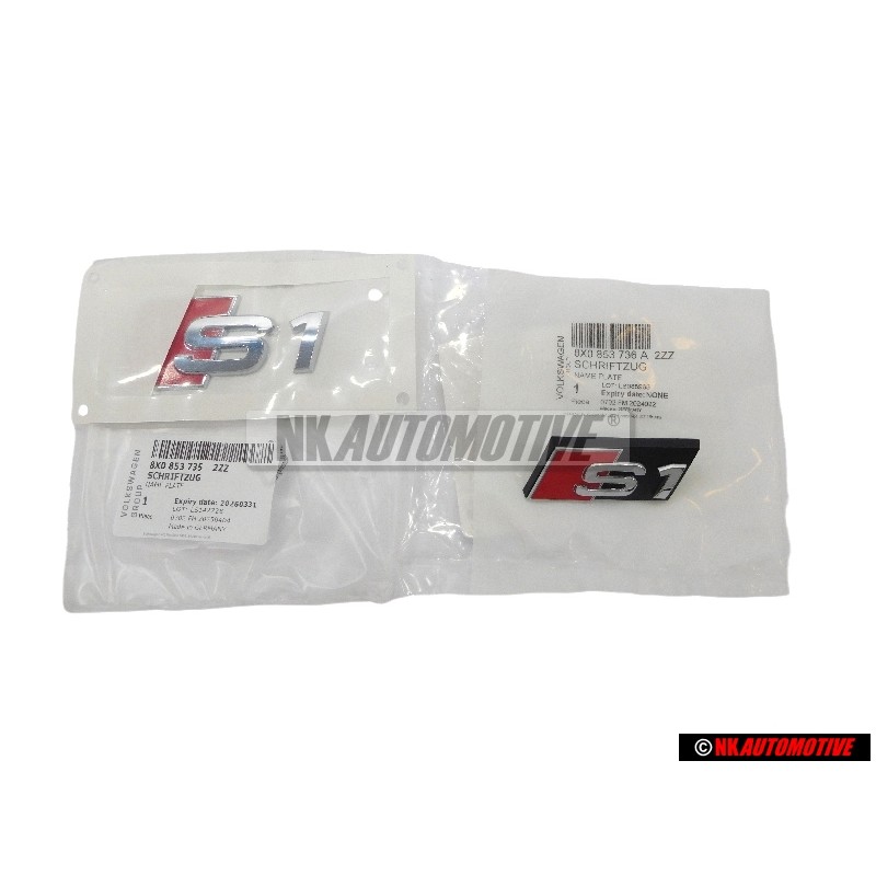 Γνήσιο Audi SET Σήμα Έμβλημα Εμπρόσθιο & Οπίθιο - S1 (8X)