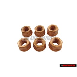 6x Γνήσιο VW Εξάγωνο Παξιμάδι Με Πατούρα - 046145749