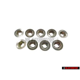 9x Γνήσιο VW Παξιμάδι Κοπής - N 0386011