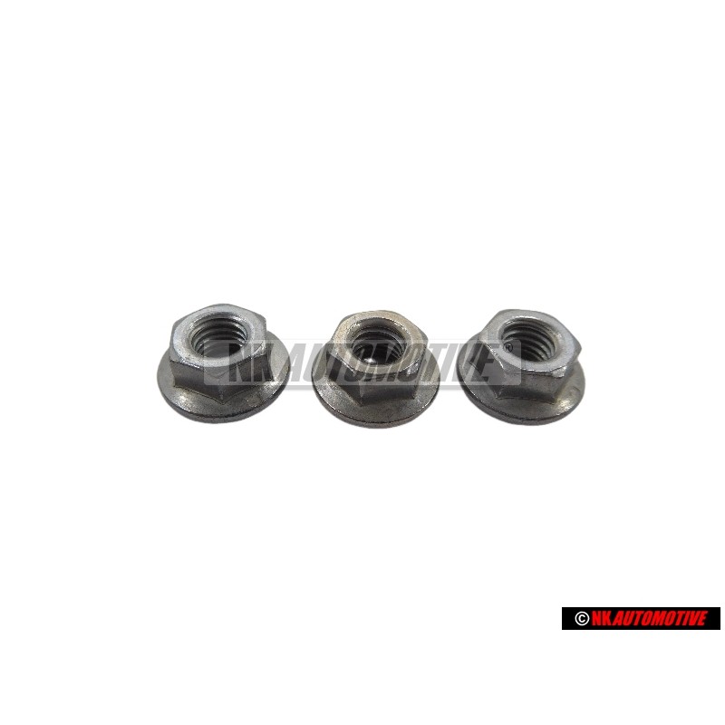 3x Γνήσιο VW Εξάγωνο Παξιμάδι Με Πατούρα - N 10017304