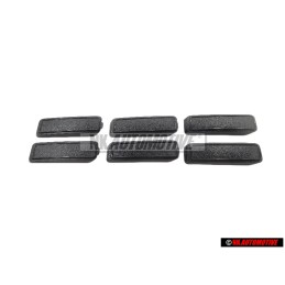 6x Γνήσιο VW Κάλυμμα Σατινέ Μαύρο - 321857621 01C