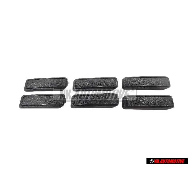 6x Γνήσιο VW Κάλυμμα Σατινέ Μαύρο - 321857621 01C