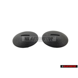 2x Γνήσιο VW Κουμπί Σατινέ Μαύρο - 441863987A B41