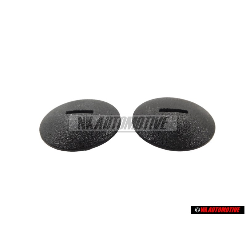 2x Γνήσιο VW Κουμπί Σατινέ Μαύρο - 441863987A B41
