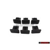 6x Γνήσιο VW Κλιπ Σατινέ Μαύρο - 357867646 9B9