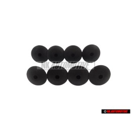 8x Γνήσιο VW Πώμα Σατινέ Μαύρο - 191867199 9B9