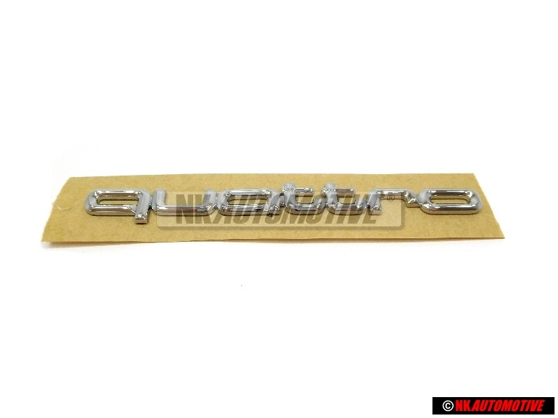 Γνήσιο Audi QUATTRO Οπίσθιο Σήμα Έμβλημα Χρωμέ - 8A0853737C 2ZZ