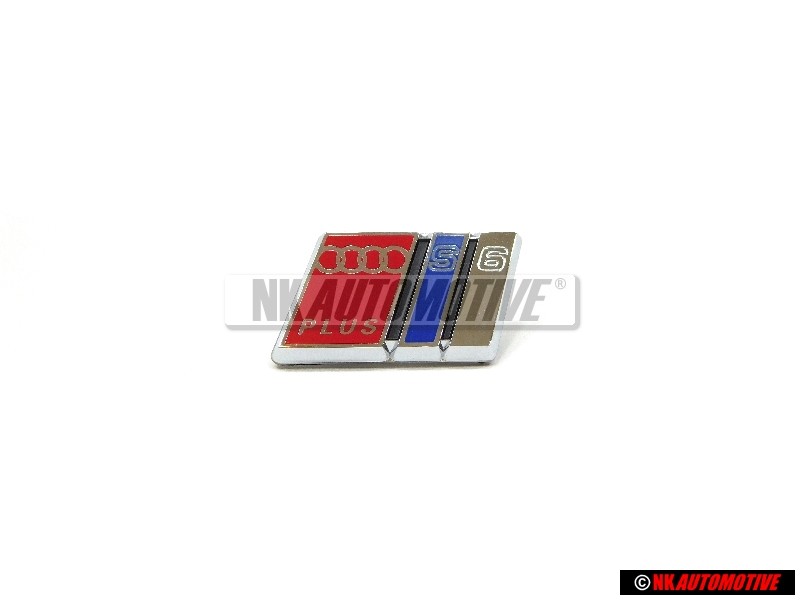 Γνήσιο Audi S6 PLUS Πλακέτα Σήμα Έμβλημα Τιμονιού Χρωμέ Κόκκινο Μπλέ - 4A0419685