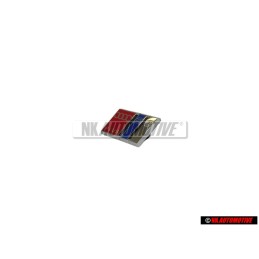 Γνήσιο Audi S6 PLUS Πλακέτα Σήμα Έμβλημα Τιμονιού Χρωμέ Κόκκινο Μπλέ - 4A0419685